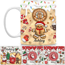 Personalized 3D Effect Christmas Mugs with Names, Gingerbread Man Coffee Mug, Custom Hot Cocoa Accent Mug Funny Christmas Gifts For Sister Friends Mom Dad Women Men 11 or 15 Oz by TinyTreasures Baby Boutique