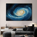 SIGNWIN 46"x72" Extra Large Framed Wall Art Spiral Galaxy Vivid Blue and Yellow Cosmic Space Illustration for Home Living Room Bedroom Decor (Frame Assembly Required) by CozyNest Decor