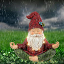 Garden Yoga Gnome Statue, Outdoor Gnomes Figurine with Solar Lights, Knome in Yoga Pose for Garden Decor, Elf Sculptures and Statues for Patio Lawn Yard by CozyNest Decor
