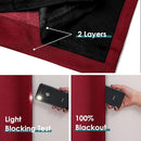 ChrisDowa 100% Blackout Curtains 90 inch Long for Bedroom with Black Liner, 2 Thick Layers Total Blackout Thermal Insulated Grommet Long Window Curtains 2 Panels Set (Burgundy, 52 x 90 Inch) by TinyTreasures Baby Boutique