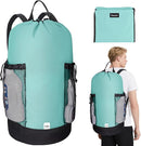 BALEINE 120L Laundry Bag Backpack, 900D Oxford Fabric Large Travel Laundry Bags with Shoulder Straps and 2 Mesh Pockets for College Dorm, Apartment, Laundromat (Sky Blue, 120L) by TinyTreasures Baby Boutique
