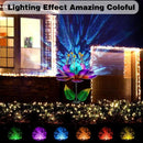 Solar Wind Spinner, 38 Inch Metal Stake Yard Spinners,Solar Powered Multi-Color LED Glass Ball with Kinetic Wind Sculpture Spinner Windmills for Yard by GreenHaven Gardens