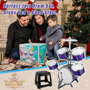 Kids Jazz Drum Set Rock Kit Toys for 3-7 Year Olds - 5 Piece Toddler Band Musical Instrument Educational Percussion Birthday Playset by TinyTreasures Baby Boutique