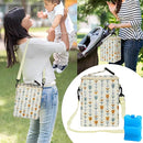 Breastmilk Cooler Bag with Ice Pack Fits 4 Baby Bottles Up to 9 Ounce Insulated Baby Bottle Bag Breast Milk Cooler on The Go with Strap Baby Bottle Cooler Bag for Nursing Mom Daycare or Travel by TinyTreasures Baby Boutique