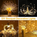 6 pack Firework Lights Copper Wire Led Lights, Dimmable Battery Operated Hanging Lights with 8 Modes, Remote Control, Waterproof Fairy String Lights for Home, Patio, Christmas Decoration by GreenHaven Gardens