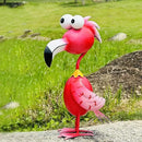 Kircust Flamingo Decor Yard Decorations Outdoor Garden Statue Outside Metal Bird Courtyard Art Pink Flamingos for Patio Backyard Porch Decoration by CozyNest Decor