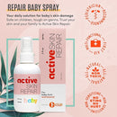 Active Skin Repair Natural, Non-Toxic, No Sting Baby Spray First Aid Safe For Use on Diaper Rash, Baby Acne, Eczema, Cuts, Wounds, Scrapes, and Other Skin Irritations (3 oz. Spray) by TinyTreasures Baby Boutique