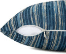 Yeiotsy Pack of 2, Modern Striped Throw Pillow Covers Bohemia Cushion Covers Home Decoration (Navy Blue, 18 X 18 Inches) by CozyNest Decor
