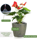 Dexceder 9x8 Inches Self Watering Planter Indoor Outdoor, Inner Pot Design, Thickened Table Flower Plant Pot with Water Level Indicator (Black Gold Crackle) by CozyNest Decor