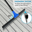 Floor Squeegee for Concrete and Tile Cleaning, 24'' Rubber Wiper Broom, Large Heavy Duty Water Scraper with 60'' Long Handle for Garage, Deck, Bathroom, Shower Glass, Window by GreenHaven Gardens