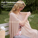 Momcozy Ultra-Light Nursing Cover for Breastfeeding, Soft Breathable Tencel™ Lyocell Fabric, Multi-Use Feeding Shawl, Newborn Essentials Must Haves(Shallow Brown, Plus) by TinyTreasures Baby Boutique
