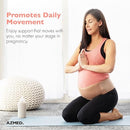 AZMED Maternity Belt Back Support - Adjustable Abdominal Binder for Pregnancy - Belly Band for Pelvic, Waist & Lower Back Comfort - Fits Up to 46 Inches - Beige by TinyTreasures Baby Boutique