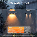 Solar Fence Lights Outdoor Waterproof IP65, 6 Pack Fence Lights Solar Powered 60 Lumens Auto On/Off Step Wall Lights Outside Decorations for Yard, Porch, Patio, Stairs, Pool, Deck, Garden- Warm Light by GreenHaven Gardens