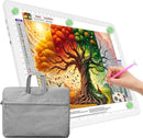 TOHETO A4 Light Board with Bag for Diamond Painting, Super Bright Magnetic Light Pad with Side Buttons, Lightbox for Tracing and Drawing, Corded Light Table for Sketching, Weeding Vinyl (White) by TinyTreasures Baby Boutique