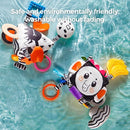 TUMAMA High Contrast Baby Toys, Black and White Infant Toys 0-3 Months for Newborn, Soft Sensory Rattles Toys with Teether for Toddlers by TinyTreasures Baby Boutique