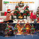 Solar Christams Tree Lights 2PCS Solar Xmas Tree Lights Garden Pathway Decor Outdoor Waterproof 40LED-Lights with Constant & Flashing Modes for Christmas Decoration of Yard Lawn by GreenHaven Gardens