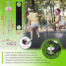 Eurmax USA Ground Anchors Screw in Trampoline Anchors High Wind Tent Stakes Heavy Duty Ground Stakes Trampoline Stakes Anchor Kit Set of 4 Bonus 4 Strong Belt (Silver) by TinyTreasures Baby Boutique