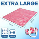 Genovega Waterproof Picnic Blanket Beach Outdoor Camping Mat Extra Large Foldable Cute Big Travel Essential Accessories Gift Park Patio Lawn Garden Grass Ground Music Festival Must Have Checkered by TinyTreasures Baby Boutique