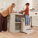 ECR4Kids Reach-Up Step Stool with Handles, Kids Furniture, White Wash by TinyTreasures Baby Boutique