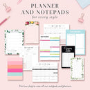 Bliss Collections Weekly Planning Pad, To Do List Notebook - Undated Tear-Off Sheets Notepad - Work Calendar, Organizer, Scheduler for Goals, Tasks - Marble, 8.5" x 11", 50 Sheets by CozyNest Decor