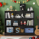Book Shelf, 8 Cubes Storage Organizer, Freestanding Black Bookshelf Cube Shelf for Bedroom, Living Room, Home Office, 3-Tier Open Shelf Wooden Bookcase by CozyNest Decor
