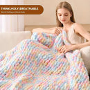 L'AGRATY Chunky Knit Blanket Throw: 50''x60'' Chenille Chunky Knitted Throw Blankets for Bed Couch - Handmade Thick Cable Knit Blanket - Large Crochet Rope Blankets for Home Decor by CozyNest Decor