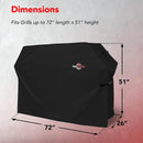 Heavy Duty BBQ Grill Cover for Outdoor Grill, 72 Inch – Waterproof, Weather Resistant, UV & Fade Resistant with Adjustable Straps – Gas Grill Cover for Weber, Genesis, Charbroil, etc. Black by GreenHaven Gardens