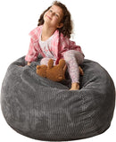 Bean Bag Chairs Teardrop Bean Bag Chair Beanbag Chair with Memory Foam Filled Machine Washable Cover for Living Room, Bedroom (Small,Grey) by TinyTreasures Baby Boutique