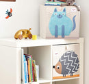 3 Sprouts Toy Storage Organizer: Toy Box Cube Organizer for Playroom, Nursery - Foldable Storage Bin - Cat by TinyTreasures Baby Boutique