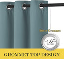 NICETOWN Greyish Blue Doorway Curtains for Bedroom 78 inch Length, Grommet Privacy Light & Sound Reducing Room Darkening Window Treatments for Living Room, 2 Panels, W52 x L78 by TinyTreasures Baby Boutique