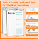 2 To Do List Notepads, Daily Planner Notebook with Tear-off Design, Undated Writing Organizer for Daily Tasks and Goal, Coiled Task Track Checklist Productivity Pad for Office, Classroom, Home, School by TinyTreasures Baby Boutique
