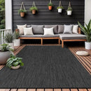 Washable Indoor Outdoor Rug 6x9 Weather Resistant Area Rugs Modern Solid for Porch Deck Balcony Backyard Patio Outside Carpet (6 X 9 Dark Grey) by CozyNest Decor