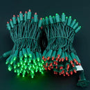 200 Count Red Green Wide Angle LED Christmas Lights, 66 ft Green Wire UL Certified Commercial Grade 5mm Holiday String Light Set (Red & Green) by CozyNest Decor