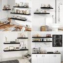 RICHFOCUS 31.5Inch Floating Shelves for Wall 2 Pack Shelves for Bedroom|Kitchen|Bathroom Wall Mounted Rustic Wood Floating Shelf with Invisible Brackets for Books|Storage|Decor, Black by CozyNest Decor