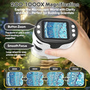 1000X Handheld Microscope for Kids 4K 2.0" Screen Rechargeable Mini Pocket Digital Microscopes w/Slides Kit Portable Edu Gift Age 4-6 8-12 Children Students (White) by TinyTreasures Baby Boutique