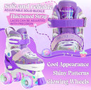 PAPAISON Adjustable Roller Skates for Girls Illuminating Wheels, Kids Toddler Rollerskates Ages 4-6 5-8 8-12 by TinyTreasures Baby Boutique