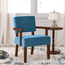 Accent Chair with Wood Frame, Arm Chairs Oversize with Soft Seat and Armrests for Living, Dining, Bed, Reading, and Waiting Rooms by CozyNest Decor