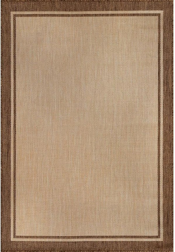 CAMILSON Outdoor Rug 6x9 Bordered Natural Brown Modern Area Rugs for Indoor and Outdoor Patios, Kitchen and Hallway Mats, Washable Porch Deck Outside Carpet (Border Jute, 6 x 9), photo 2 of 9