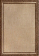 CAMILSON Outdoor Rug 5x7 Bordered Natural Brown Modern Area Rugs for Indoor and Outdoor Patios, Kitchen and Hallway Mats, Washable Porch Deck Outside Carpet (Border Jute, 5 x 7) by GreenHaven Gardens