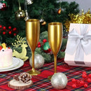 XUWAIDSGN Acrylic Champagne Flutes Toasting Glasses Unbreakable Mimosa Bar Reusable Wine Glasses Vintage Champagne Flutes Stemmed Drinking Cups 5.4 OZ for Christmas Birthday (24, Gold) by CozyNest Decor