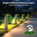 Solar Pathway Lights Outdoor 4Pack, 400LM Motion Sensor Walkway Lights with Warm/Cool White, 12H Lasting, IP65 Waterproof Solar Powered Landscape Lighting for Garden, Yard by CozyNest Decor