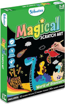 Skillmatics Scratch Art Book for Kids - Dinosaurs, Craft Kits & Supplies, 30+ Scratch Stickers, Travel Toys, DIY Kit, Gifts for Boys & Girls Ages 3, 4, 5, 6, 7, 8 by TinyTreasures Baby Boutique