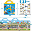 3 Sets Sticker Books for Toddlers 2-4 Years, Reusable Stickers Books for Toddlers 1-3, Travel Toys for Kids 1-3, Airplane Travel Essentials for Kids by TinyTreasures Baby Boutique