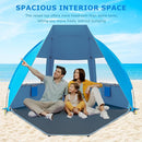 Gorich Portable Beach Tent for 3/4-5/6-7 Person with UPF 50+ UV Protection, Lightweight & Foldable Sun Shelter with 5 Sand Bags, Easy Setup Windproof Beach Umbrella Sun Shade by TinyTreasures Baby Boutique