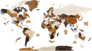 HYPERI Multilayered 3D Wooden World Map Wall Decor, Wood Art Wall Decor, Mapa Mundi Para Pared, World Maps and Push Pins, Valentine's Day Gifts For Dad, Mom, Boss, Husband, Wife (Medium) by CozyNest Decor