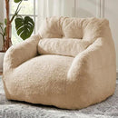 Bean Bag Chair for Adults with Pillow,Oversized Bean Bag Couch for Adults Chairs,Giant Lazy Couch Sofa Chairs with Filler,Large Reading Chair for Living Room Bedroom,Apricot by CozyNest Decor