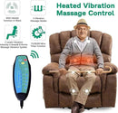 VIVIJASON Large Dual OKIN Motor Power Lift Recliner Chair for Elderly Big Man, 180° Lay Flat Electric Recliner with Heat & Massage, Infinite Position, 2 Remote Controls, Side Pockets & USB Port, Brown by CozyNest Decor