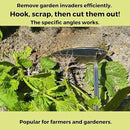 UPB Japan Japanese Hand Hoe Nejiri Gama Weeding Sickle for Weeding Gardening Planting 9.8in (25cm) by GreenHaven Gardens