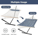 SUNCREAT Double Portable Hammock with Stand Included, 475 lbs Capactiy, Extra Large Two Person Hammock, Blue Pattern by GreenHaven Gardens