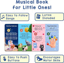 LEARNING BUGS Fun Favorite Nursery Rhymes – Sing Along with 28 Nursery Rhymes, Musical Books for Toddlers, 28-Button Music Book, Musical Toys for Toddlers 1-3 by TinyTreasures Baby Boutique